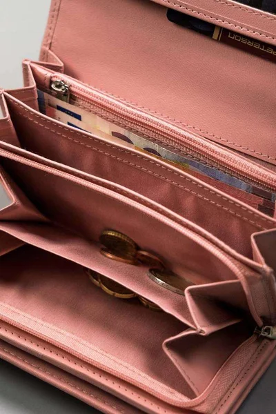 Dámská podélná peněženka ve světle růžové barvě FPrice