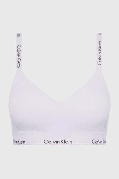 Bílá dámská braletka s měkkými tvarovanými košíčky Calvin Klein