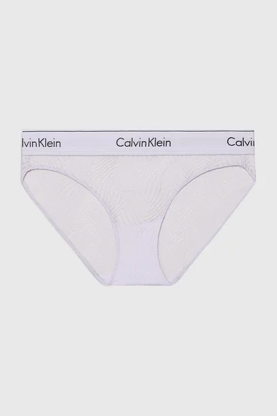 Dámské krajkové bílé kalhotky Calvin Klein klasický střih