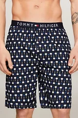 Černé pánské pyžamové šortky na spaní s puntíky Tommy Hilfiger