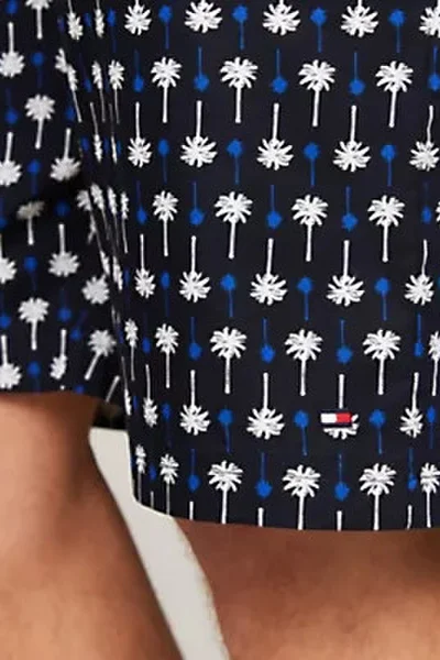 Černé pánské pyžamové šortky na spaní s puntíky Tommy Hilfiger