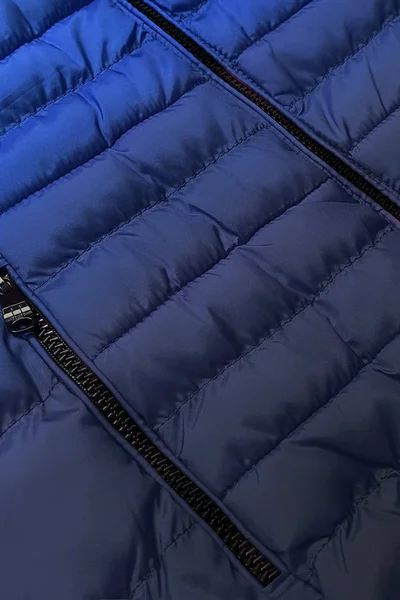 Tmavě modrá prošívaná dámská vesta HV-1512