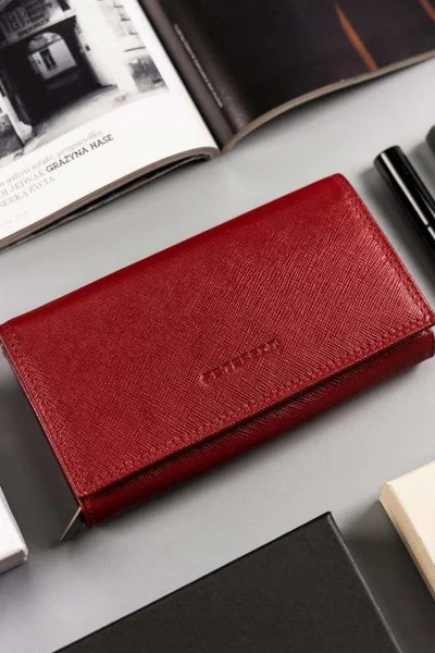 Podélná červená dámská peněženka FPrice