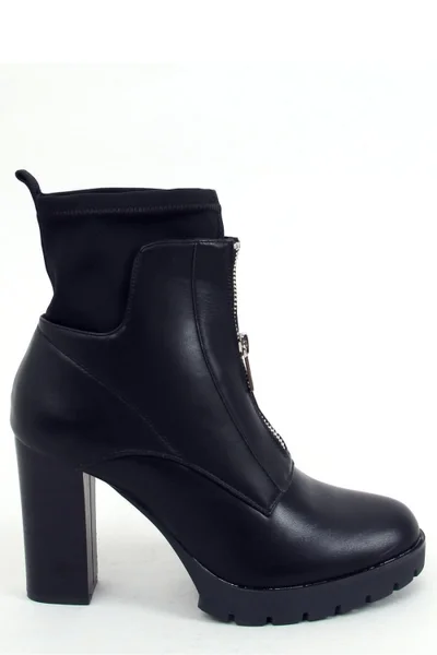 Dámské kotníkové boty na podpatku BL993 - Inello Gemini černá