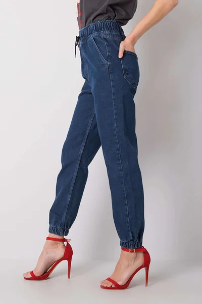 Dámské RUE PARIS Modré džíny s vysokým pasem FPrice
