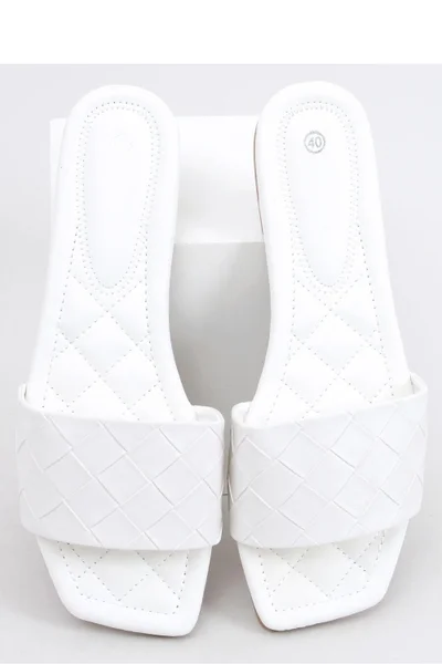 Dámské koženkové pantofle v bílé barvě SEASTAR