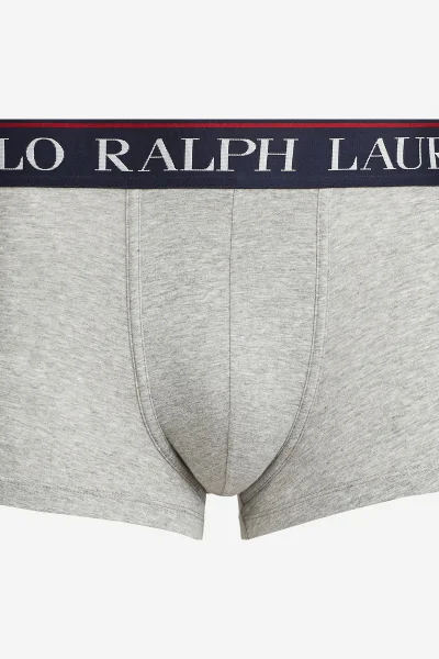 Šedé pánské boxerky Ralph Lauren s kontrastní gumou