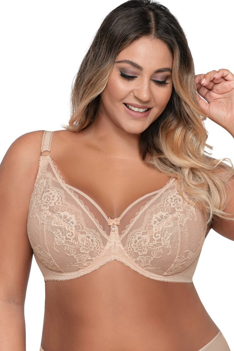 Béžová krajková dámská podprsenka plus size Ava, béžová 100F i170_1824-M-BEIGE 100F