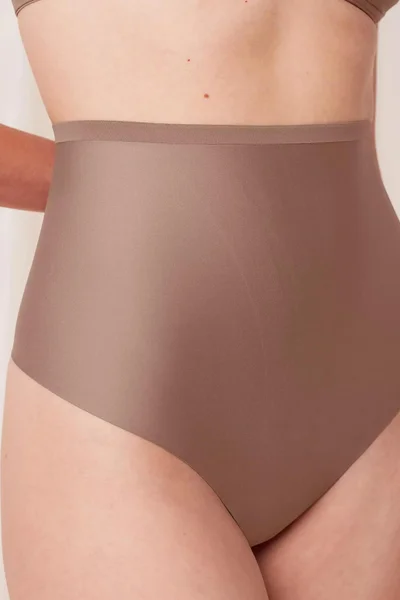 Triumph dámské stahovací string kalhotky Highwaist - Brown