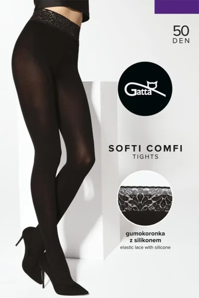 Gatta Softi-Comfi punčocháče s podporou - nero