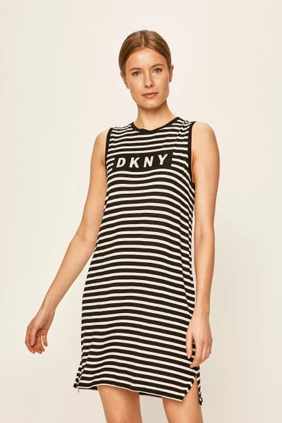 Dámská noční košile YI3322403-055 černobílá - DKNY