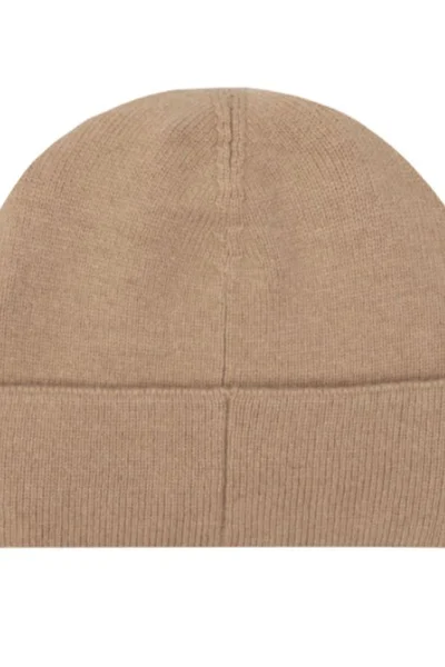 Béžová unisex kašmírovaná čepice s příměsí vlny Calvin Klein