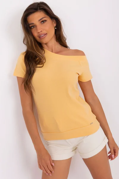 Dámské bavlněné žluté tričko RELEVANCE