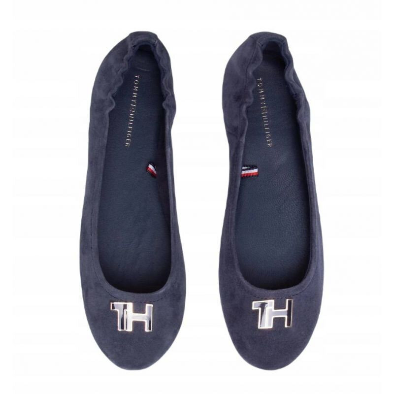 Tmavě modré dámské baleríny s logem Tommy Hilfiger, 36 i476_67001807