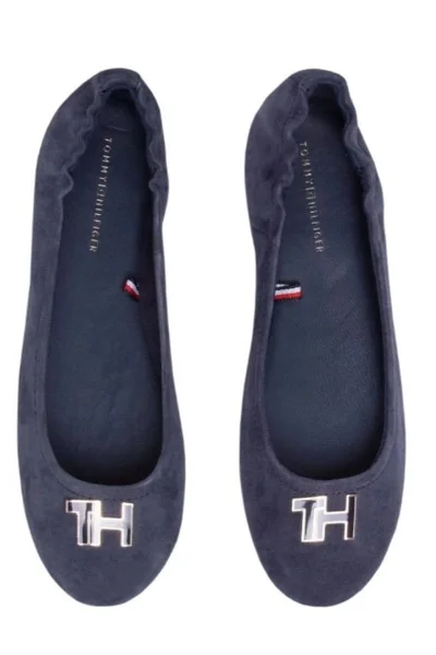 Tmavě modré dámské baleríny s logem Tommy Hilfiger