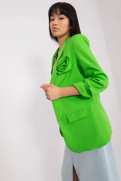Výrazně zelené dámské otevřené sako FPrice
