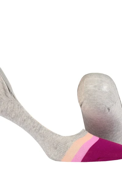 Dámské vzorované bavlněné ponožky se silikonem Wola
