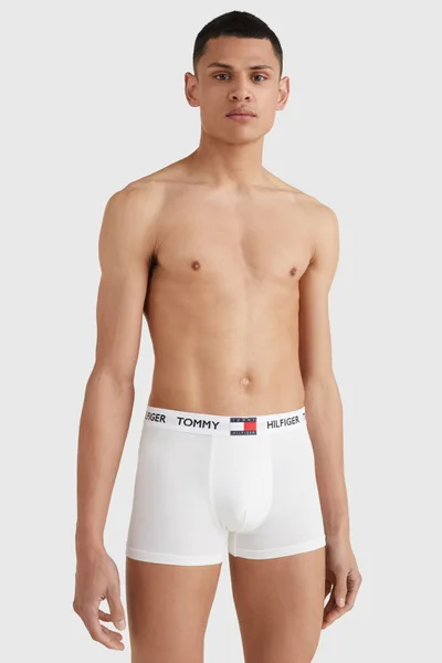 Bílé bavlněné pánské boxerky Tommy Hilfiger