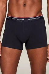 3ks tmavě modré pánské elastické boxerky Tommy Hilfiger