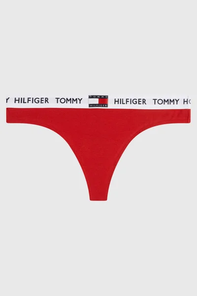Bavlněná dámská tanga Tommy Hilfiger červená
