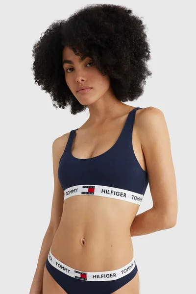 Tmavě modrá dámská bavlněná braletka Tommy Hilfiger