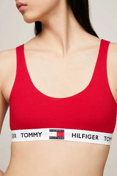 Červená dámská bavlněná braletka Tommy Hilfiger