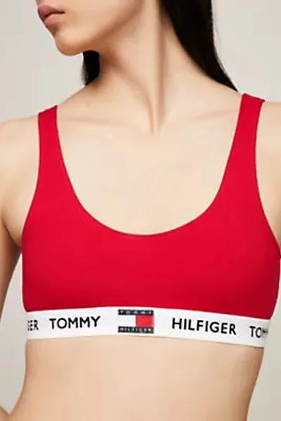 Červená dámská bavlněná braletka Tommy Hilfiger