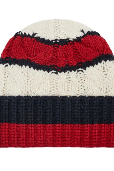 Barevná pruhovaná beanie čepice Tommy Hilfiger