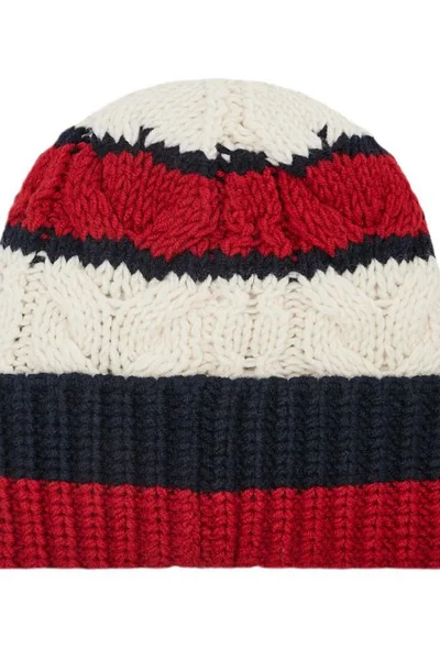 Barevná pruhovaná beanie čepice Tommy Hilfiger