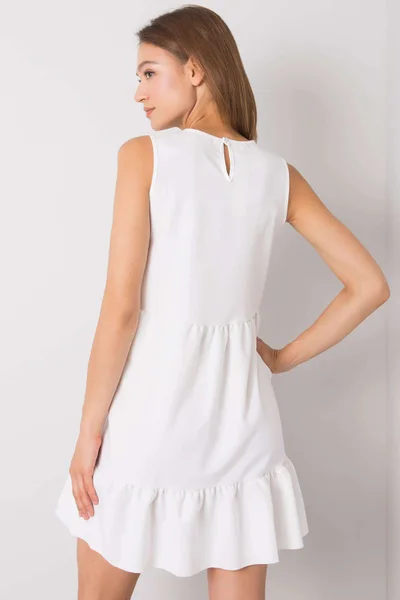 Bílé šaty s volánkem RUE PARIS