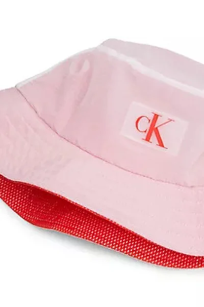 Světle růžový unisex klobouk Calvin Klein