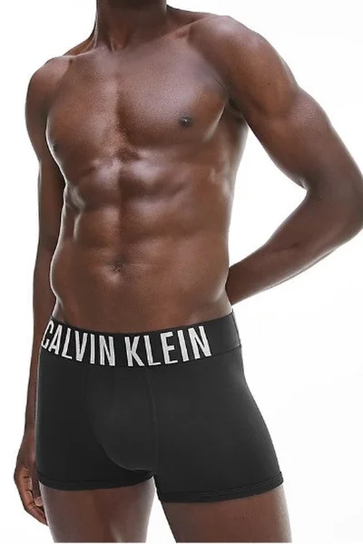 Pánské boxerky - černá a modrá - Calvin Klein (2 ks)