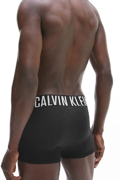 Pánské boxerky - černá a modrá - Calvin Klein (2 ks)
