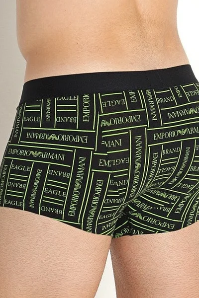 Pánské boxerky AD350 G557 Y540 černážlutá - Emporio Armani