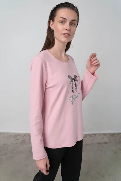 Vamp - Pohodlné dámské pyžamo ZH190 - Vamp (v barvě pink nectar)