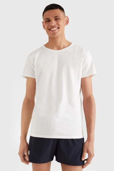 Komfortní klasické pánské bílé tričko Tommy Hilfiger 3ks