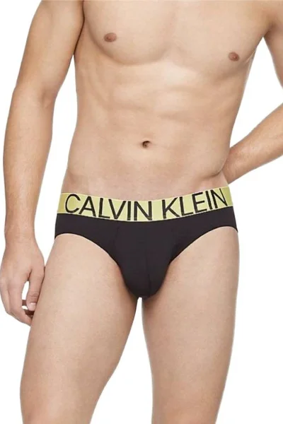 Černo-žluté pánské slipy Calvin Klein