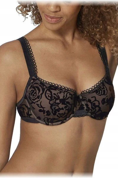 Triumph Černá Velvet Rose Push-Up Podprsenka