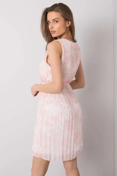 Světle růžové dámské skládané šaty SUBLEVEL