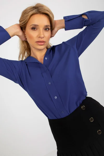 Modrá dámská propínací košile FPrice