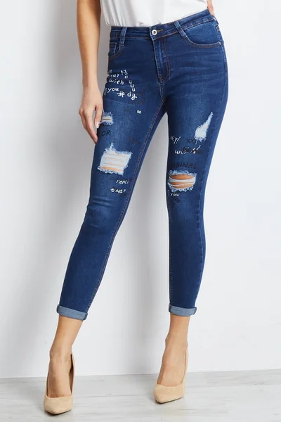 Dámské riflové džíny s potiskem FPrice