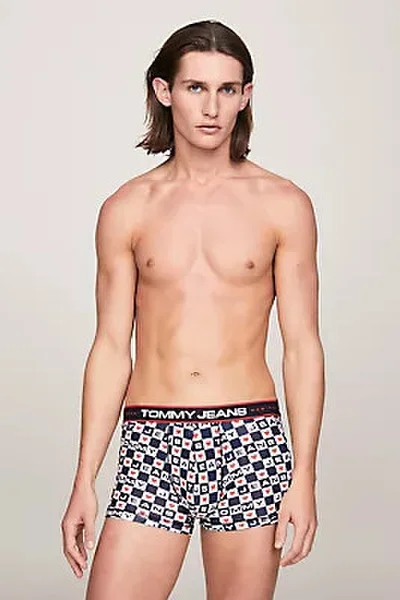 Barevné vzorované pánské boxerky v dárkovém balení 3 ks Tommy Hilfiger