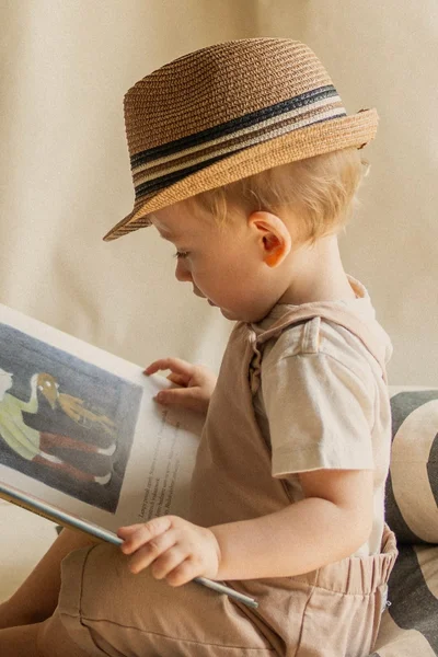 Béžový slaměný klobouk pro děti Art of polo