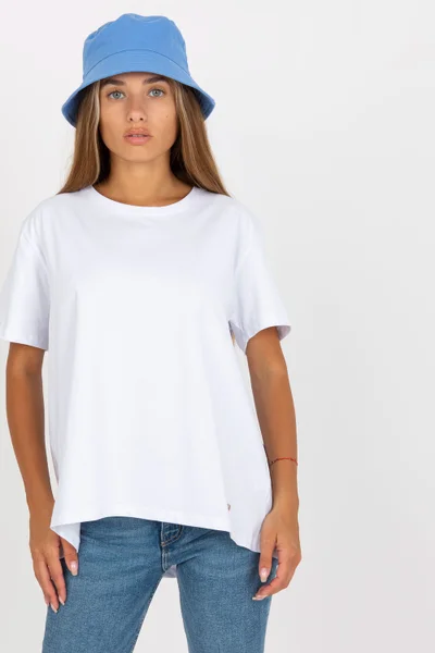 Volné dámské bílé tričko s krátkým rukávem BFG
