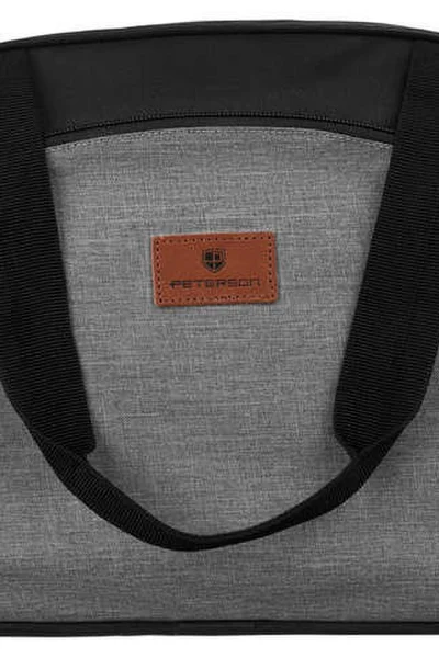 Unisex černo-šedá půlkruhová cestovní taška FPrice