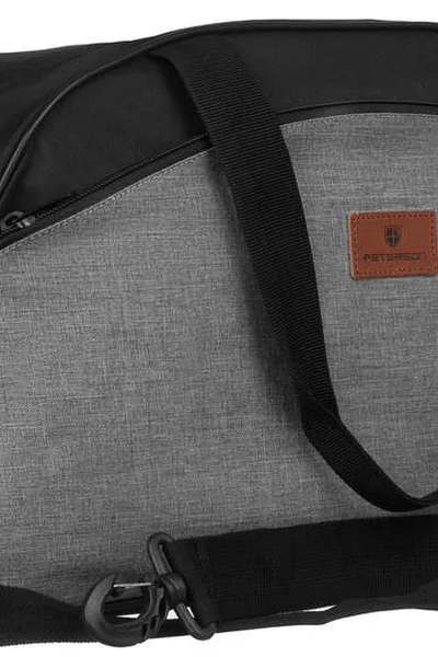 Unisex černo-šedá půlkruhová cestovní taška FPrice