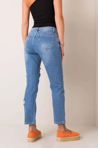 Modré mami fit trhané džíny džíny FPrice