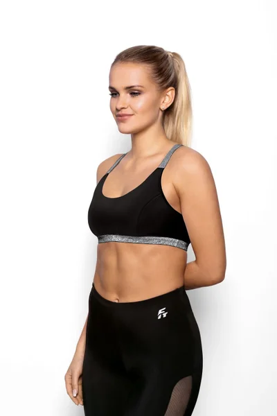 Dámská podprsenka fitness top Areta black - Eldar černá