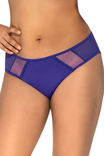 Výrazné fialové dámské kalhotky se síťovinou Ava