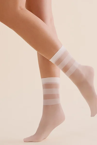 Silonkové dámské ponožky s pruhy Gabriella